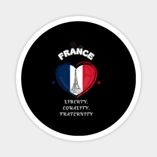 French Pride, Liberty equality fraternity Magnet